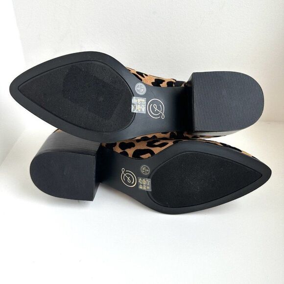 Chinese Laundry Sz 6 Finn Ankle Bootie Chelsea Boot NWOB Tan Suede Animal Print - Picture 8 of 11